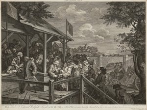 Humours of An Election (Satz von vier) (Gravur)