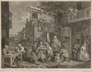 Humours of An Election (Satz von vier) (Gravur)