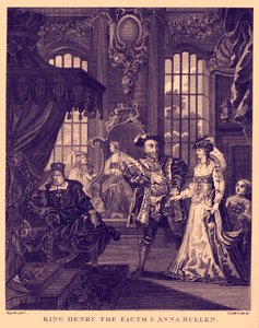 König Heinrich VIII. und Anne Boleyn von William Hogarth von William Hogarth