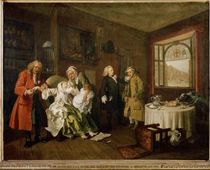 Marriage A-la-Mode: 6. Der Tod der Dame von William Hogarth