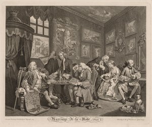 Heirat à la Mode: Der Vertrag, 1745 von William Hogarth
