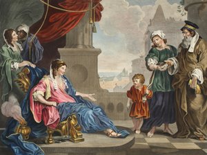 Moses wird zur Tochter des Pharao gebracht, Illustration aus 