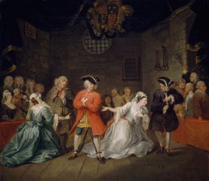 Szene aus John Gays Die Bettleroper (1728)