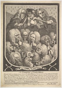 Die Gesellschaft der Bestatter, 3. März 1736 von William Hogarth