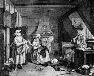 Der bedrängte Dichter, 1740