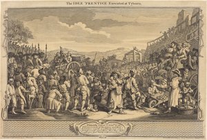 Der faule Lehrling wird in Tyburn hingerichtet