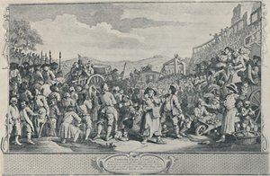 Der faule Lehrling wird in Tyburn hingerichtet aus der Serie Industrie und Faulheit, 1747, 1920