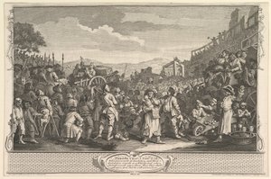 Der faule Lehrling wird in Tyburn hingerichtet, Industrie und Faulheit, Platte 11