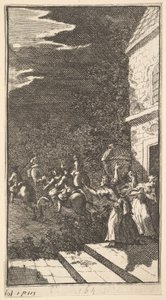 Die neue Metamorphose, Tafel 3: Die Banditen entführen Camilla, 1724