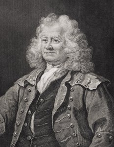 Thomas Coram, graviert von J.W. Cook von William Hogarth