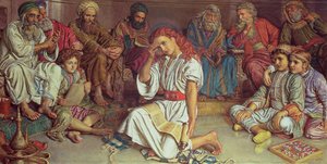 Christus unter den Doktoren, 1887 (Gouache)