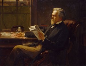 Porträt von George Jacob Holyoake 1817-1906 von William Holyoake