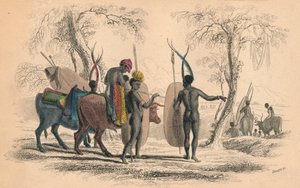 Kaffrarische Familie auf Reisen, um 1830er Jahre
