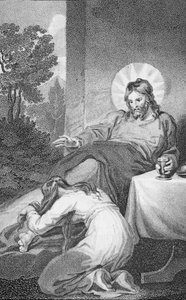Maria salbt die Füße des Erlösers, aus 