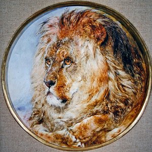 Porträt eines Löwen von William Huggins