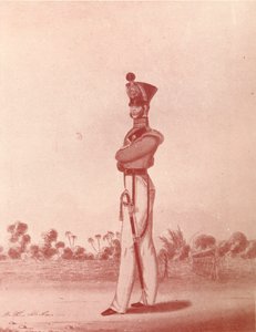 Offiziere der Madras-Armee-Leichten-Infanterie, um 1837-1843, 1909 von William Hunsley