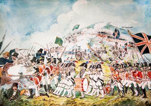 Die Royal Dublin Miliz der Königin im Einsatz bei der Schlacht von Vinegar Hill, Wexford, 1798 von William II Sadler