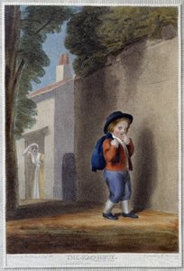 Der Schuljunge - in „Die 7 Lebensalter des Menschen“ von Shakespeare, ill. von W. Bromley, London von William I Bromley