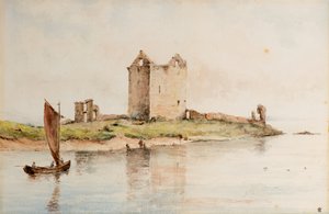 Broughty Castle im Jahr 1850, ca. 1850