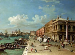 Blick auf den Molo in Richtung Eingang des Canal Grande, Venedig von William James