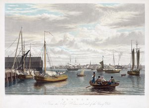 Boston, vom Schiffshaus, Westende des Navy Yard, ca. 1833