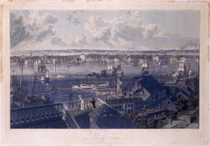 New York von Brooklyn Heights, 1837 von William James Bennett