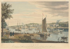 Troy: Vom Westufer des Hudson vor dem Arsenal der Vereinigten Staaten aufgenommen