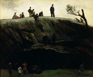 Jungen beim Rutschen, ca. 1897