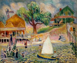 Das grüne Strandhaus, Bellport, Long Island, ca. 1911-1916 von William James Glackens
