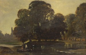 Eine Ansicht von Eton und dem Fellows Eyot