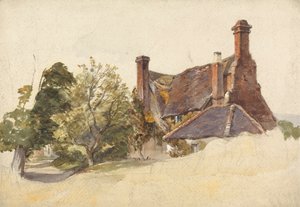 Studie eines Cottages an einem Weg