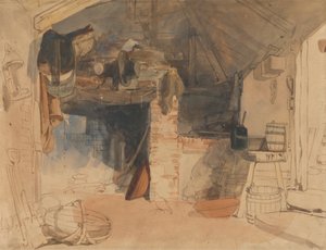 Studie einer rustikalen Innenszene von William James Muller