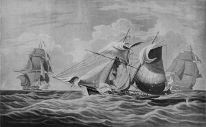 Erbeutung eines bewaffneten Handelsschiffs, um 1813