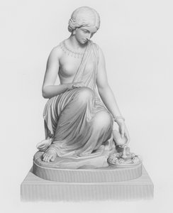 Die Lampe des Ganges, graviert von W. Roffe nach der Statue von H. Timbrell (Gravur) von William John Roffe