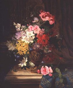 Ein Stillleben mit Blumen von William John Wainwright