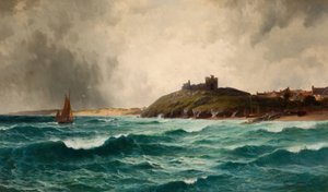 Küstenszene mit Criccieth Castle, 1892