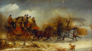 Kutschenszene - Durch die vier Jahreszeiten: Winter