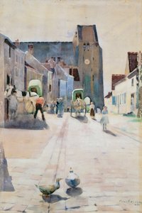 Die Hauptstraße, Grez-sur-Loing, 1884 von William Kennedy