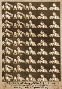 Edison kinetoskopische Aufnahme eines Niesens, ca. 1894