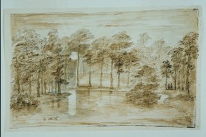 Entwurf für den Wasser-Wald-Garten im Mondlicht von William Kent