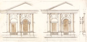 Das Schatzamt, Whitehall, London: Alternative Erhebungen der Fassade