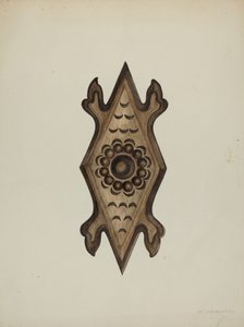Detail, Seite des Beichtstuhls, 1937