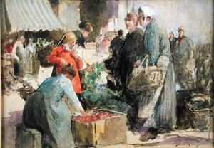 Ein Markt in der Picardie von William Lee Hankey