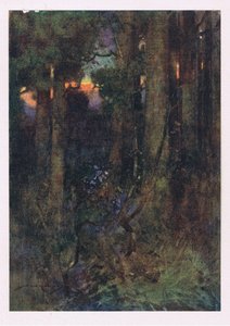 Diese verfilzten Wälder, in denen die Vögel das Singen vergaßen, aber stille Fledermäuse in schläfrigen Trauben hängen von William Lee Hankey