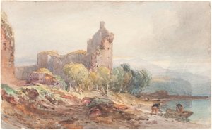 Eine Ruine auf einem See