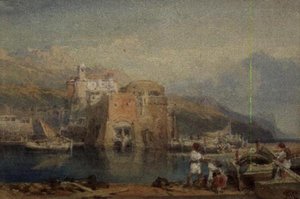 Sizilianische Hafenszene von William Leighton Leitch