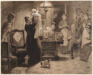 Skizze zur Illustration "Das stationäre Baby" von William Leroy Jacobs