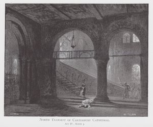 Nordquerhaus der Kathedrale von Canterbury von William Lewis (after) Telbin