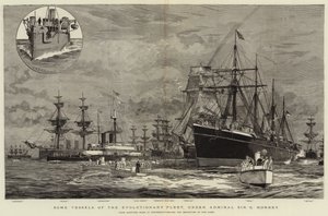 Einige Schiffe der Evolutionsflotte, unter Admiral Sir G. Hornby