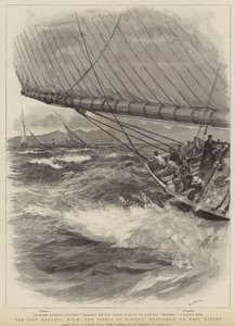 Die Regatta von Nizza, HRH Die Britannia des Prinzen von Wales als leichter Sieger von William Lionel Wyllie